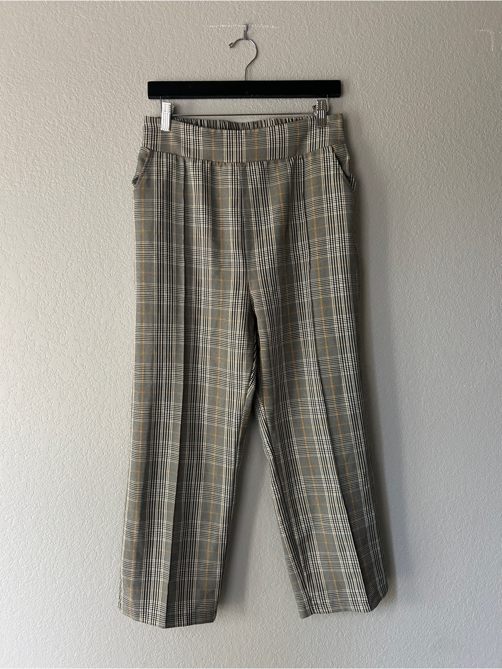Lulu's Plaid Trousers | Women’s Large | Elastic Waist | Workwear Academia